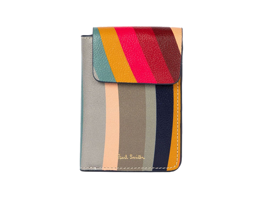 Die Signature Swirl Purse aus bunt gestreiftem Leder von Paul Smith